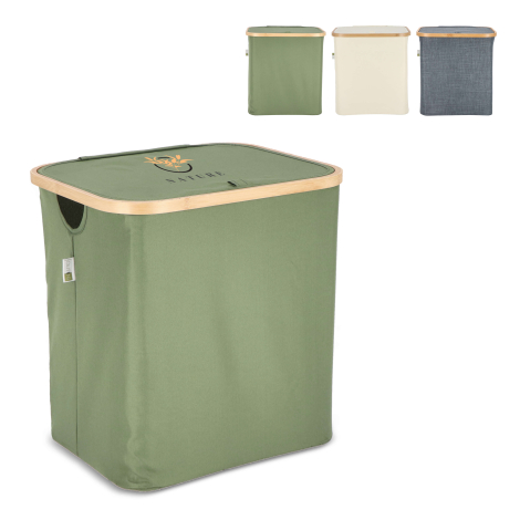 Grand panier pliant rPET publicitaire avec couvercle Sogne