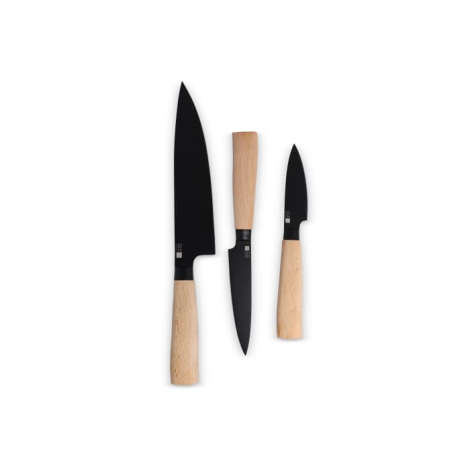 Ensemble de 3 couteaux personnalisés à lame noire Ravn