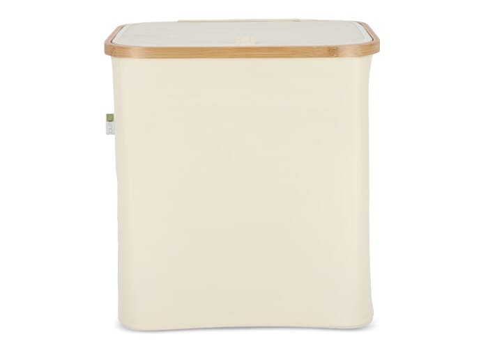 Grand panier pliant rPET publicitaire avec couvercle Sogne Ecru