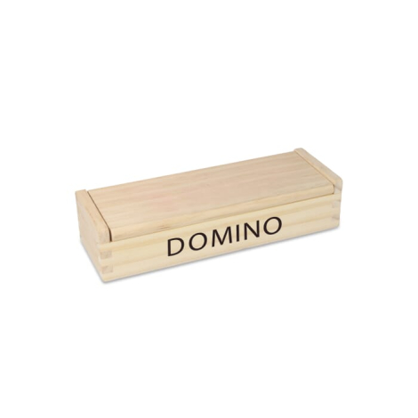 Jeu de 28 dominos promotionnel en bois avec boîte