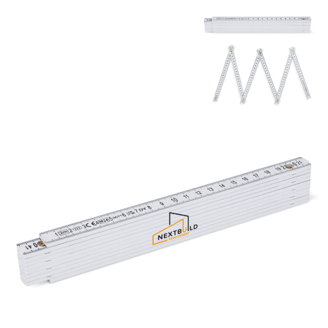 Mètre articulé personnalisable calibré 2 m