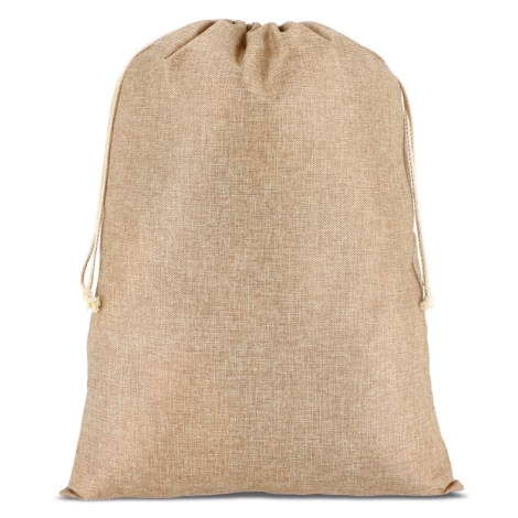 Vue arrière du sac fermé montrant la surface unie et le cordon de serrage, sans marquage apparent.