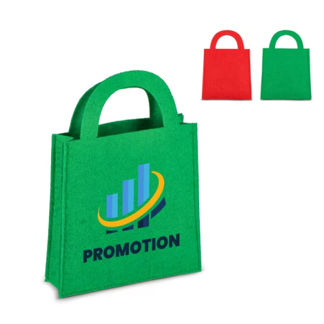 Mini sac en feutre promotionnel à anses 15×21 cm