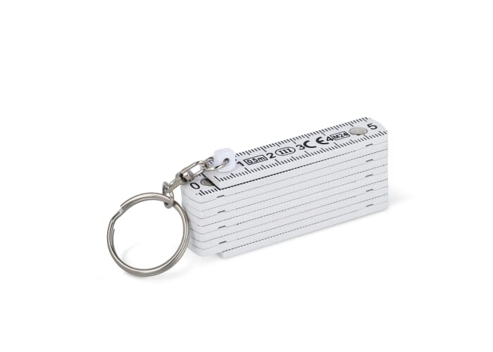 Mètre pliant calibré personnalisé 0,5 m Blanc