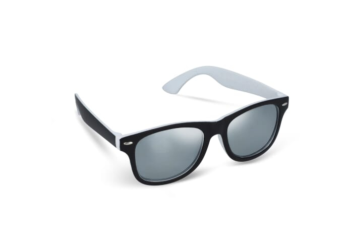 Lunettes de soleil miroir UV400 Tate promotionnelles Blanc