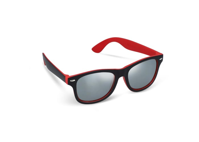 Lunettes de soleil miroir UV400 Tate promotionnelles Rouge
