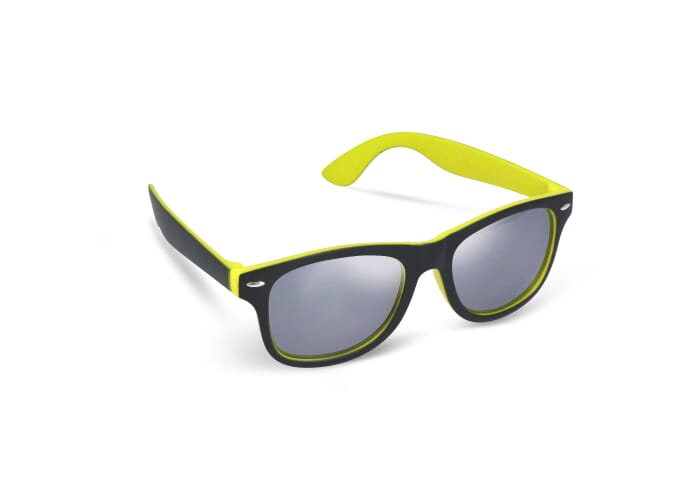 Lunettes de soleil miroir UV400 Tate promotionnelles Jaune