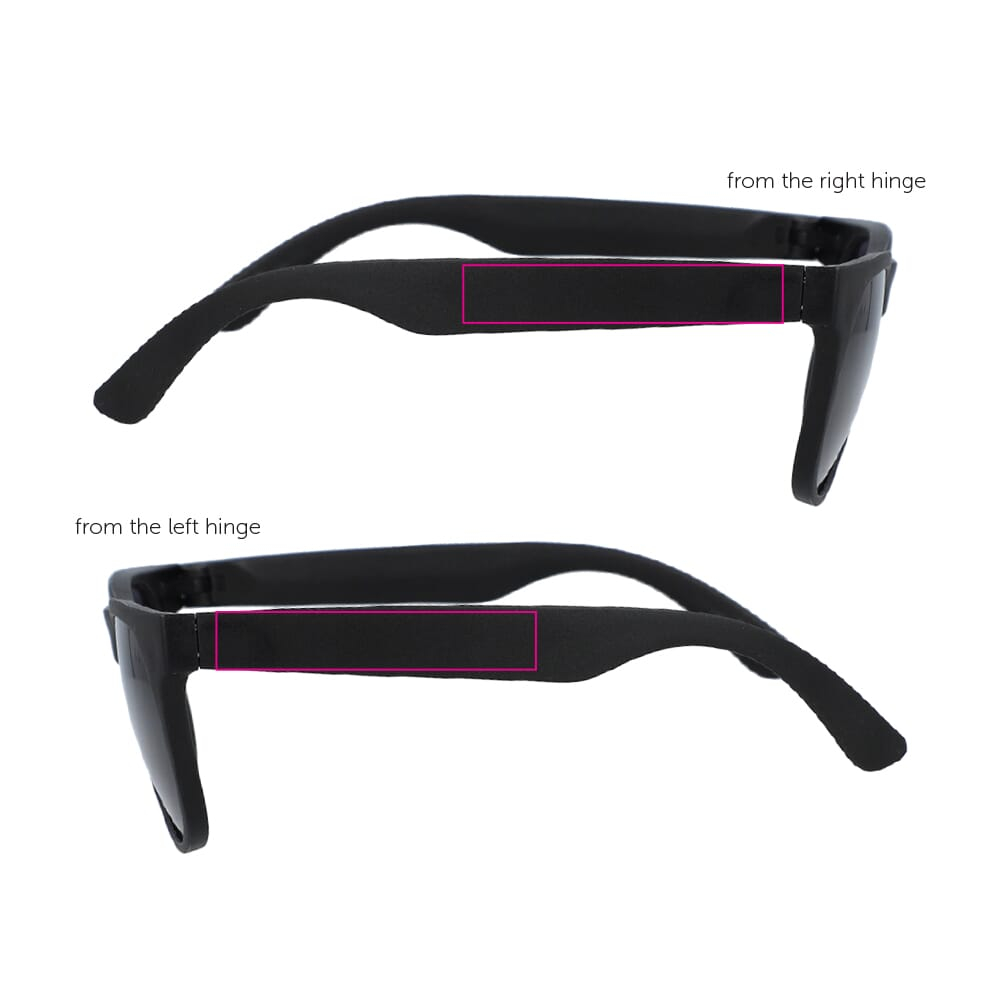 À 1 cm de la charnière gauche et droite