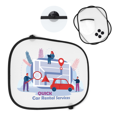 Set de pare-soleil auto à personnaliser avec pochette