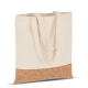 Vue arrière du sac cabas en coton avec base en liège, montrant le dos sans marquage visible.