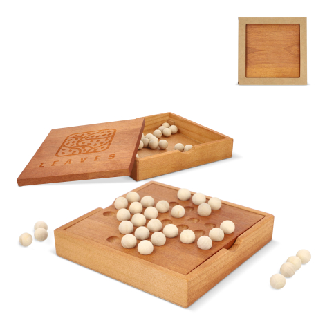 Jeu de solitaire en bois personnalisable