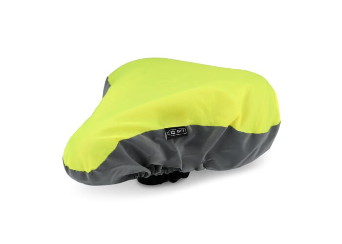 Housse de selle vélo R-PET réfléchissante personnalisable Jaune