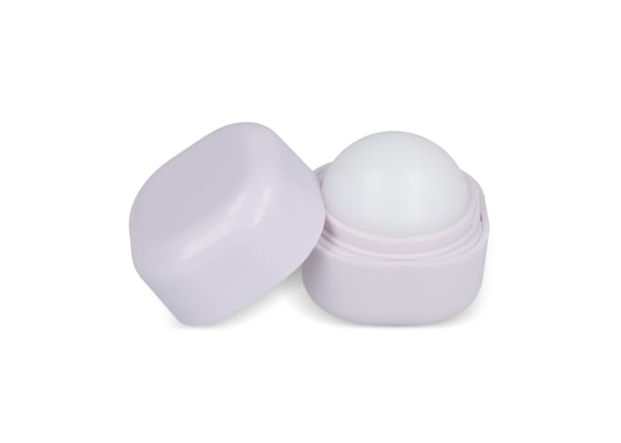 Baume à lèvres avec étui R-ABS cubique à personnaliser Blanc
