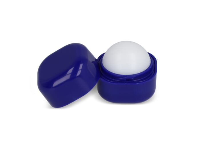 Baume à lèvres avec étui R-ABS cubique à personnaliser Bleu