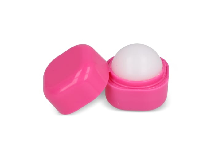 Baume à lèvres avec étui R-ABS cubique à personnaliser Rose