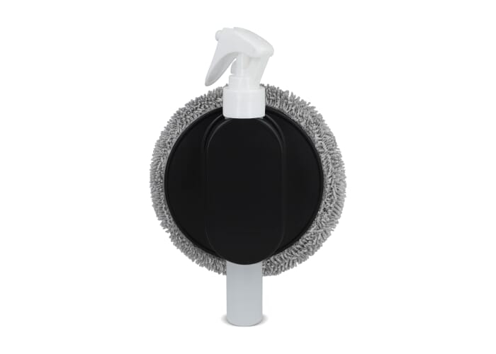 Spray de nettoyage 2 en 1 à personnaliser Spray et chiffon Noir