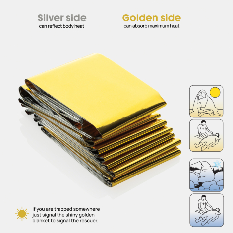 Couverture de survie en pochette rPET à personnaliser Solra