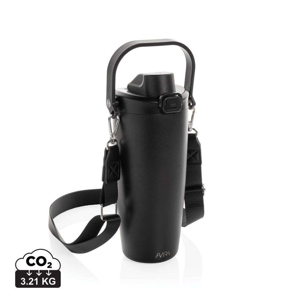 Mug 600 ml personnalisable en acier recyclé Ayala Noir