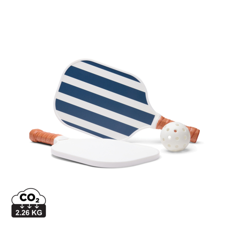 Set de pickleball publicitaire bicolore en bois Lagoa