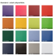 Présentation des différents coloris matière standard Présentation des différents coloris matière standard