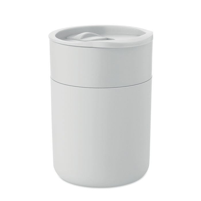 Gobelet publicitaire 330 ml avec manchon silicone Goblet Blanc