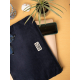 Housse ordinateur publicitaire personnalisable en velours coton bio foncé format S 13 pouces avec marquage visible centré sur la