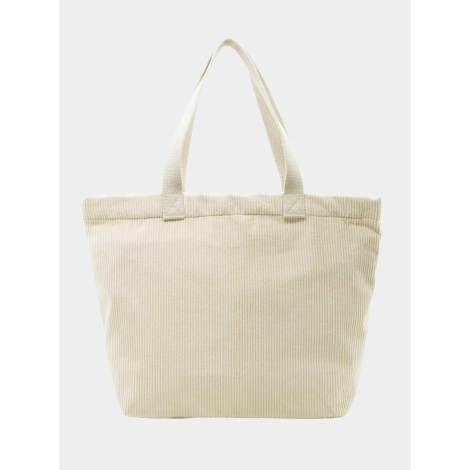 Sac cabas beige clair vu de face avec deux anses longues, sans étiquette ni personnalisation visible sur la face avant.