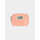 Porte-monnaie publicitaire personnalisable rose corail avec impression centrée sur la face avant. Porte-monnaie publicitaire personnalisable rose corail avec impression centrée sur la face avant.