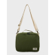 Sac isotherme vert olive vu de face avec étiquette et marquage visible Sac isotherme vert olive vu de face avec étiquette et marquage visible