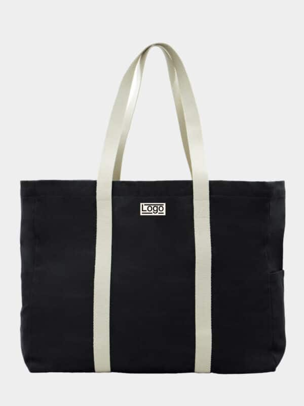 Sac de plage publicitaire Garance Noir