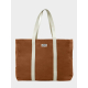 Sac de plage cuivre vu de face avec étiquette et marquage visible Sac de plage cuivre vu de face avec étiquette et marquage visible