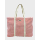 Sac de plage publicitaire personnalisable en coton bio éponge rose avec impression visible sur la face avant. Sac de plage publicitaire personnalisable en coton bio éponge rose avec impression visible sur la face avant.
