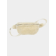 Sac banane en moumoute écrue vu de face, sans personnalisation visible.