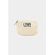 Porte-monnaie publicitaire en velours coton bio clair avec étiquette textile extérieure et personnalisation visible centrée sur Porte-monnaie publicitaire en velours coton bio clair avec étiquette textile extérieure et personnalisation visible centrée sur
