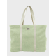 Sac de plage promotionnel personnalisable en coton bio éponge vert avec marquage visible centré sur la face avant. Sac de plage promotionnel personnalisable en coton bio éponge vert avec marquage visible centré sur la face avant.