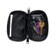 Trousse à clés ouverte présentée à plat, montrant l’intérieur avec barre métallique équipée de plusieurs anneaux porte-clés et u Trousse à clés ouverte présentée à plat, montrant l’intérieur avec barre métallique équipée de plusieurs anneaux porte-clés et u