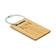 Étiquette de bagage personnalisée en bambou avec câble Mio Étiquette de bagage personnalisée en bambou avec câble Mio