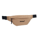 Présenté à plat sur fond blanc, un sac banane en RPET vu de face avec compartiment principal zippé et sangle réglable visibles, Présenté à plat sur fond blanc, un sac banane en RPET vu de face avec compartiment principal zippé et sangle réglable visibles,