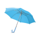 Ouvert en légère contre-plongée sur fond blanc, le parapluie enfant laisse apparaître la structure interne avec baleines métalli Ouvert en légère contre-plongée sur fond blanc, le parapluie enfant laisse apparaître la structure interne avec baleines métalli