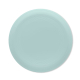 Frisbee circulaire vert clair présenté à plat, vue de dessus avec surface lisse et cercles concentriques, sans marquage visible. Frisbee circulaire vert clair présenté à plat, vue de dessus avec surface lisse et cercles concentriques, sans marquage visible.