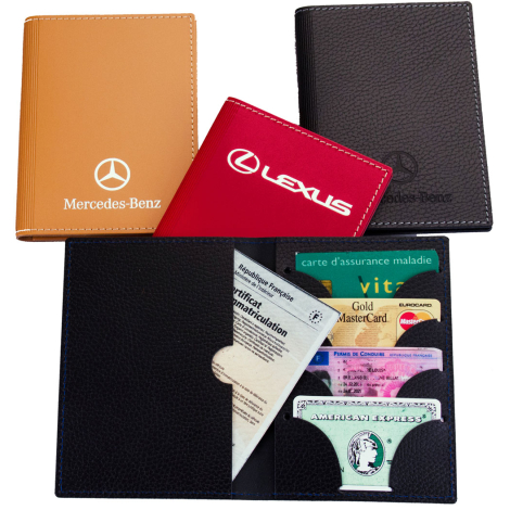 Étui carte grise publicitaire à rabat personnalisable