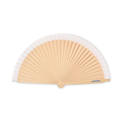 Éventail en bois et textile publicitaire Woodfan