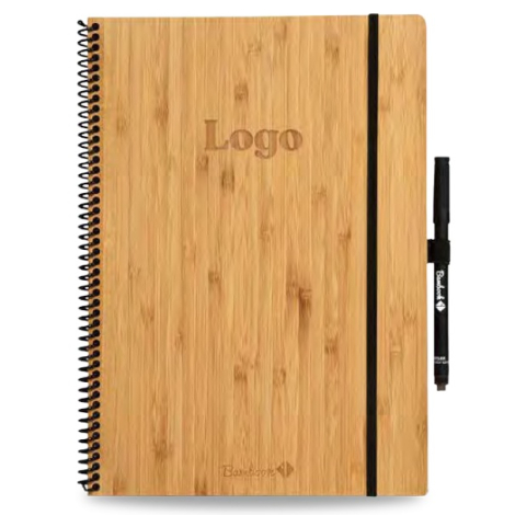 Carnet effaçable A4 publicitaire couverture bambou