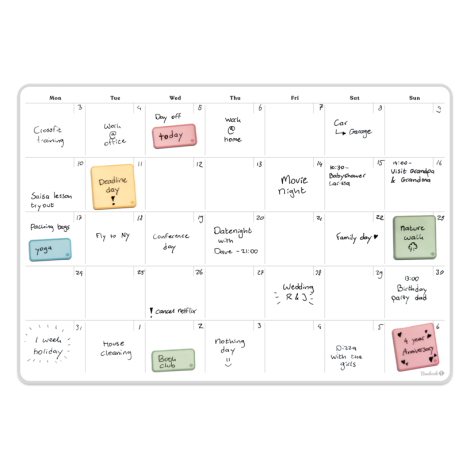 Planificateur mensuel adhésif personnalisable