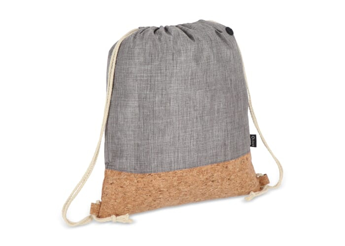 Sac shopping promotionnel coton 170 g/m² avec base en liège Gris