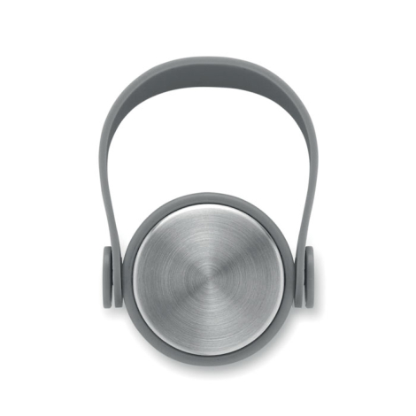 Vue de dessus du bouchon montrant la partie métallique circulaire et la poignée intégrée, sans personnalisation visible.