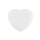 Couvercle de baume à lèvres seul sur fond blanc, en forme de cœur de couleur blanche, présenté sans marquage visible.