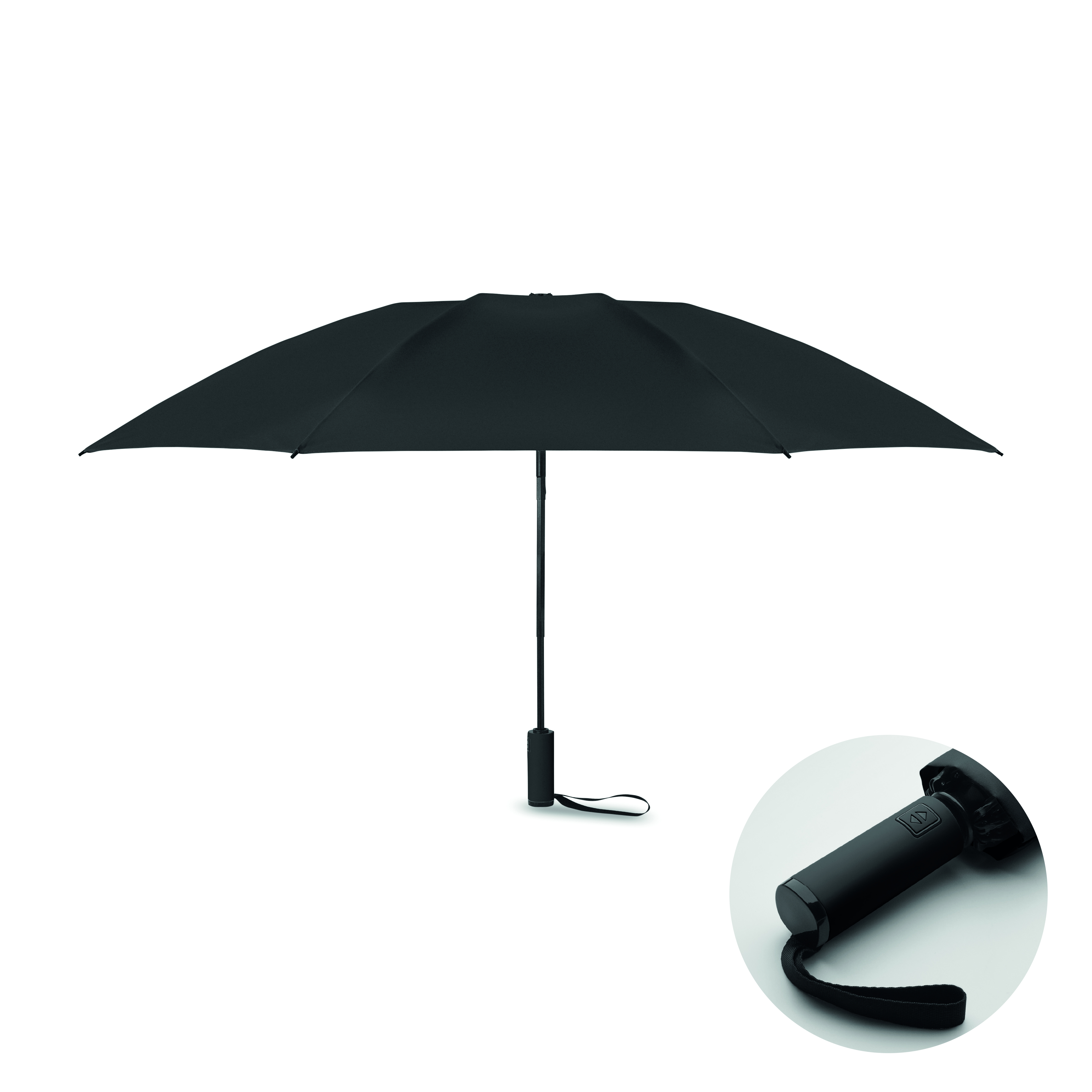 Parapluie 23" promotionnel en RPET 190T Agumbe Noir