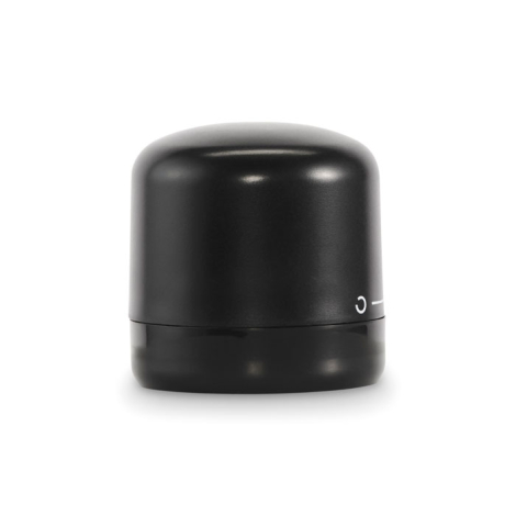 Vue arrière du bouchon sur fond clair mettant en évidence la zone opposée aux repères du système de verrouillage, sans marquage 