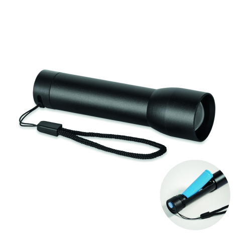 Lampe torche promotionnelle rechargeable en alu Lumezo